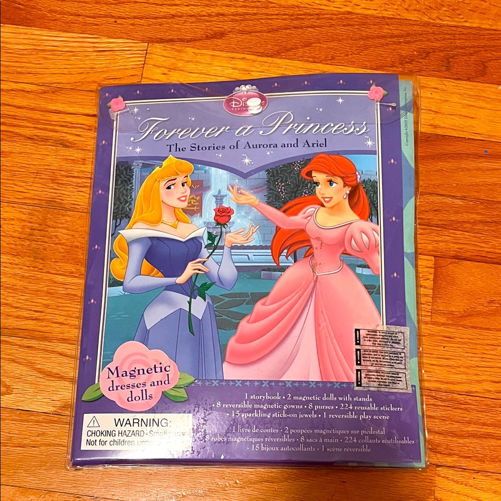 Disney Princess Aurora and Ariel Storybook Set - Purple and Pink